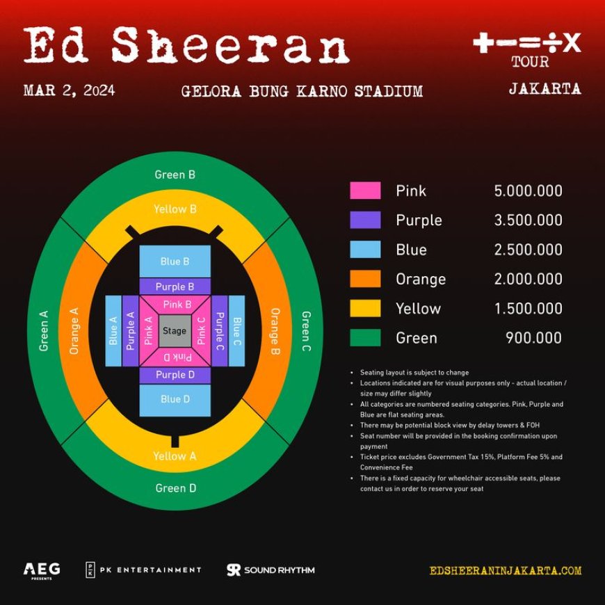 Langsung dari GBK: Tiket Konser Ed Sheeran Mathematics Tour Sudah Bisa Dibeli!