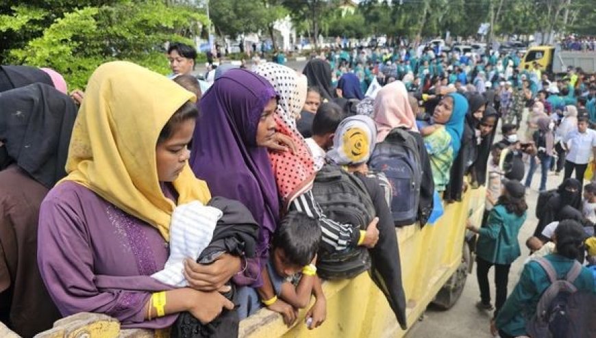 Ratusan Mahasiswa Usir Paksa Pengungsi Rohingya di Aceh