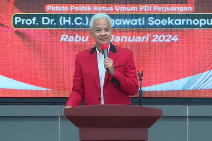 Ganjar Pranowo di HUT PDIP: Pemilu Harapan Perubahan, PDIP Sebagai Pelopor Perjuangan Wong Cilik