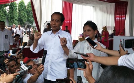 Jokowi Ungkap Harapan dan Sikap Terkait Peluang Pemilu 1 Putaran setelah Nyoblos di Gambir